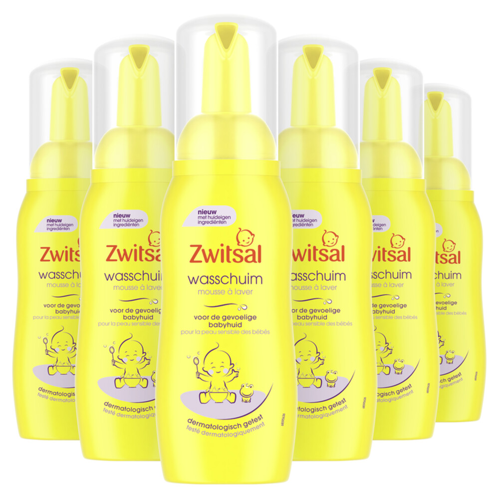 6x Zwitsal Wasschuim 200 ml
