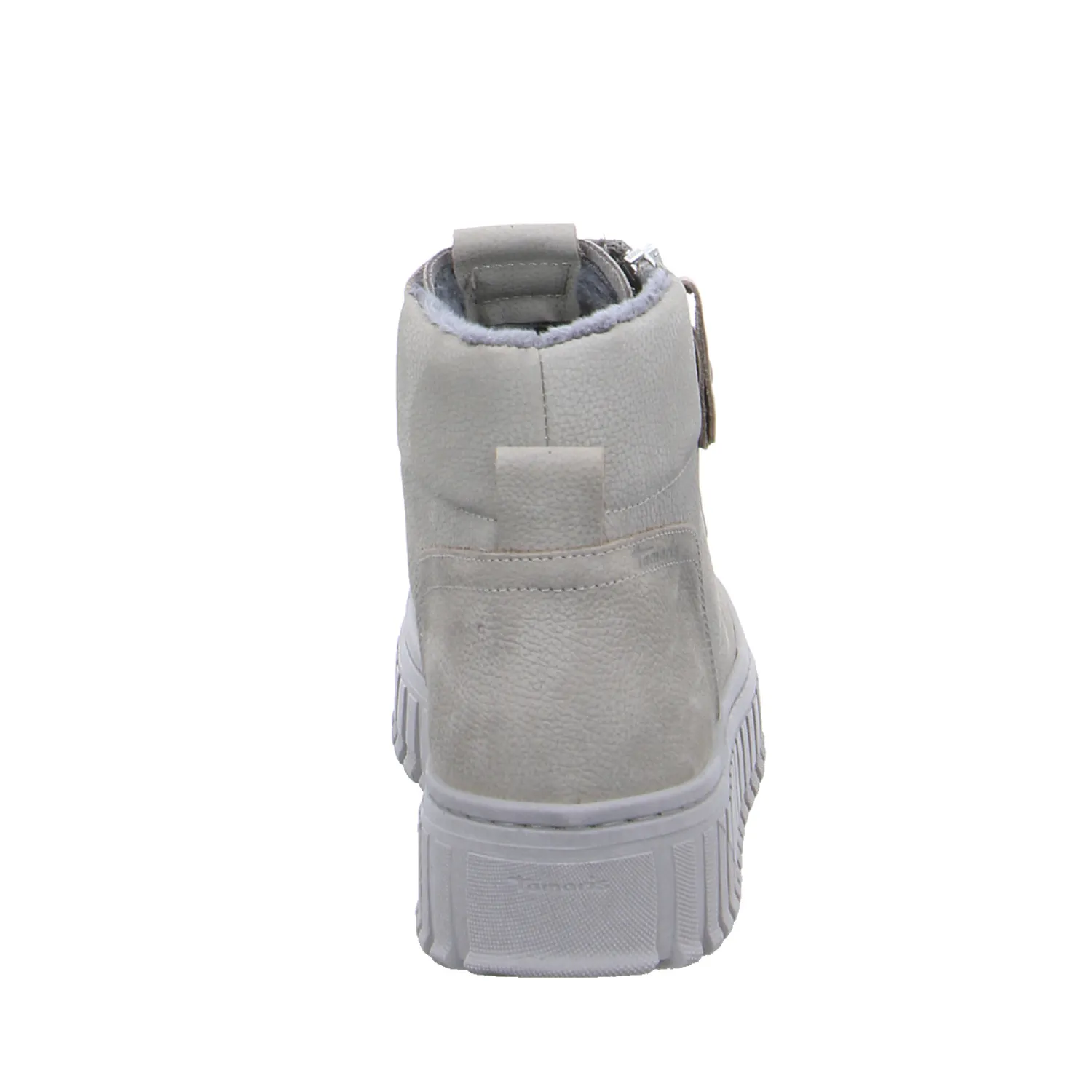 TAMARIS Mid Cut Sneaker Hellgrau Leder