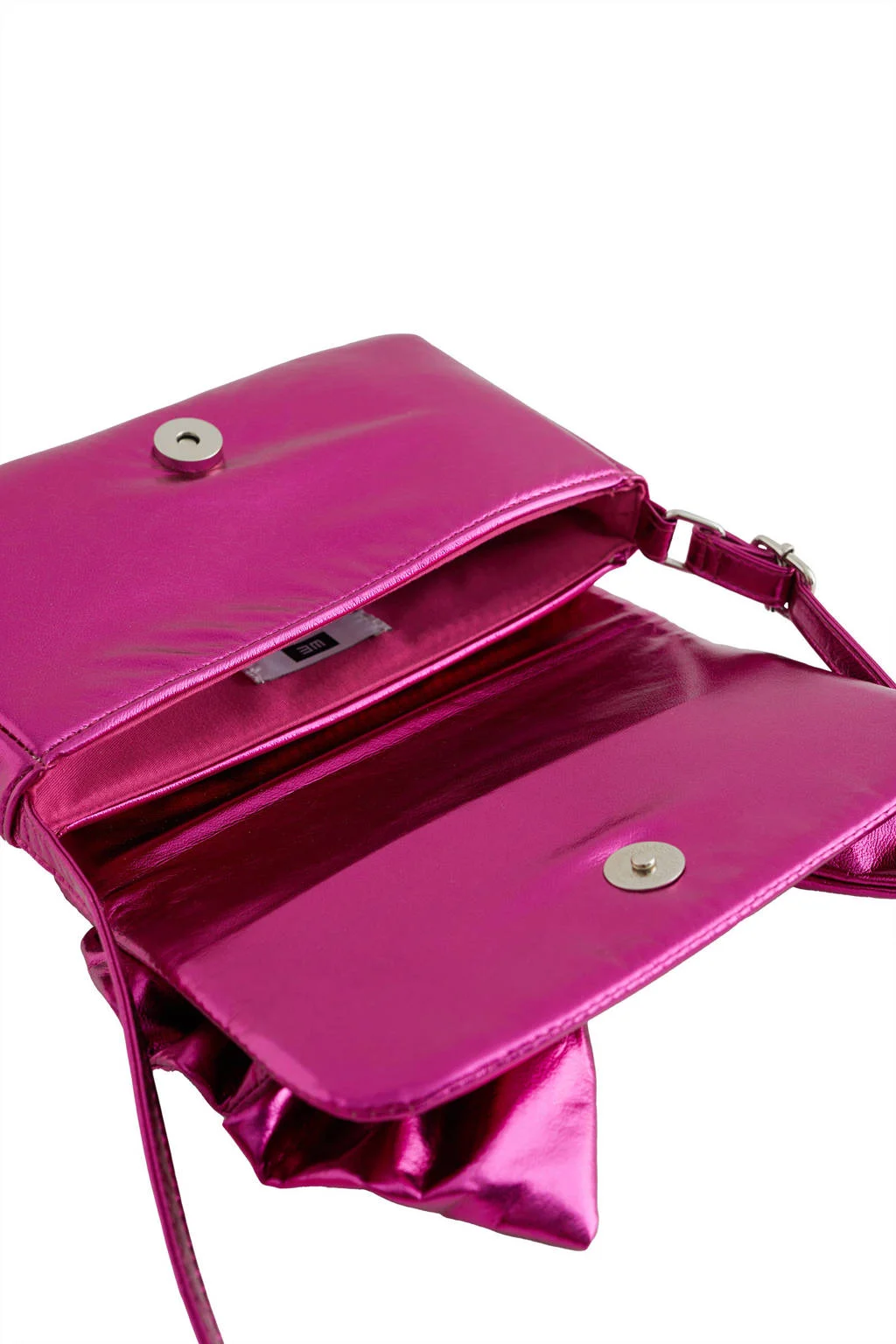 WE Fashion imitatieleren crossbody tas roze