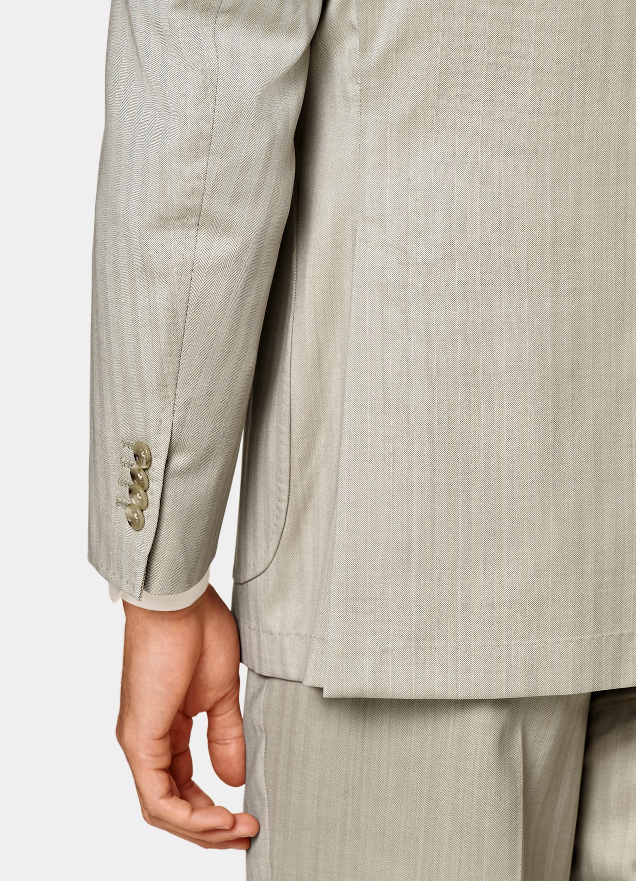 Costume Havana coupe Tailored sable à chevrons