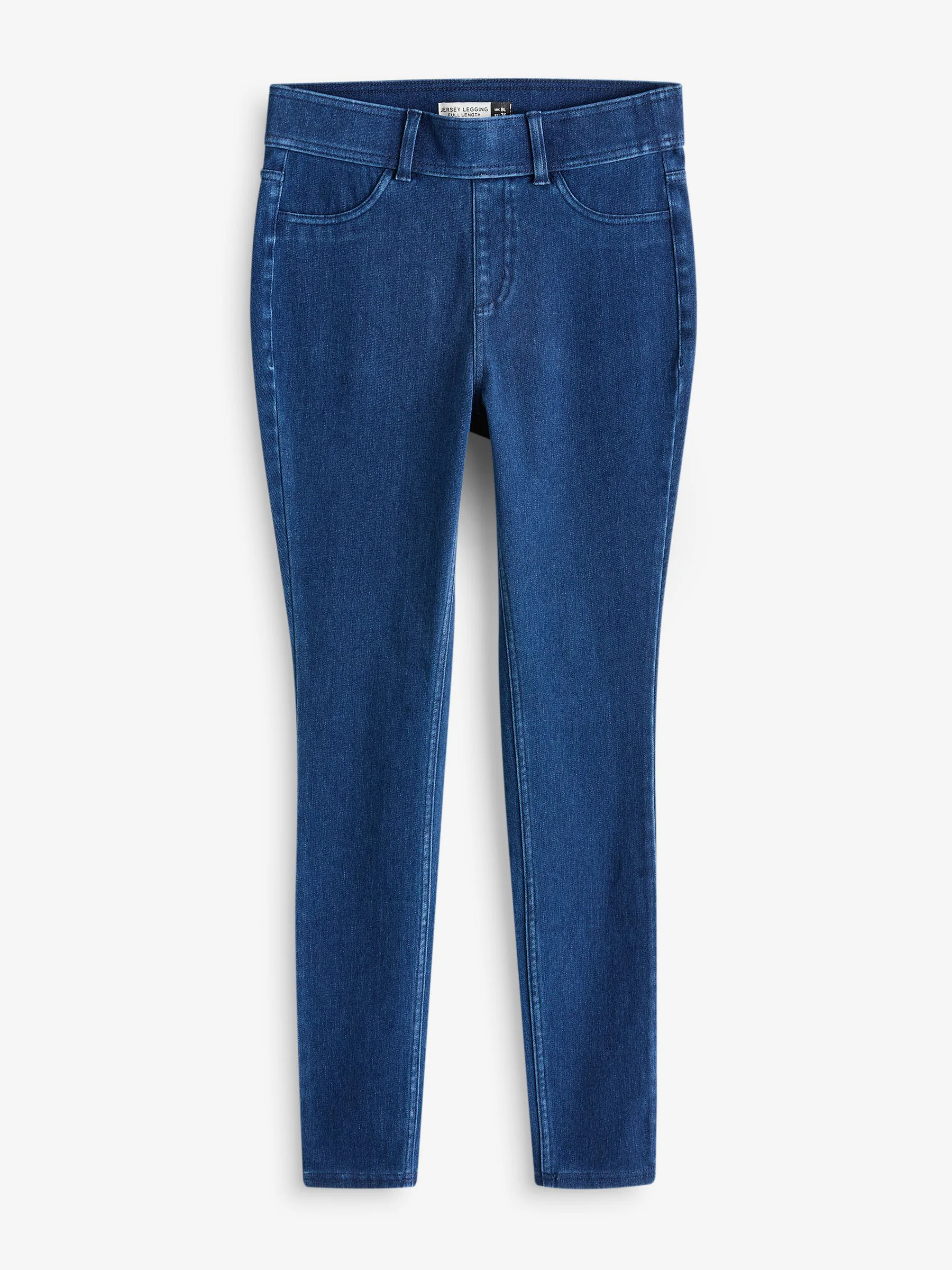 Zwart/Blauw - Set van 2 lange jersey denim leggings