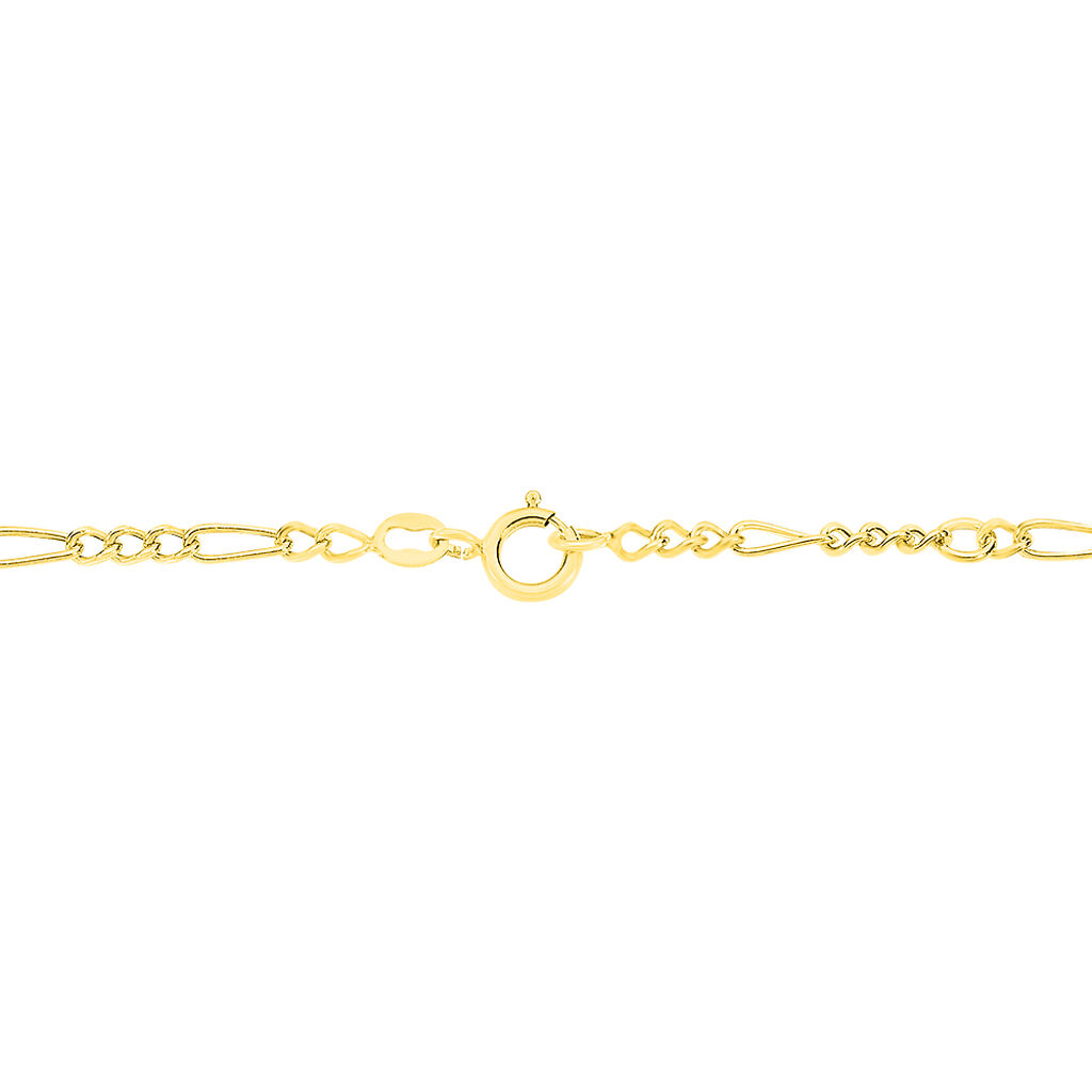 Bracelet Identité Bartolomee Maille Alternee 1/3 Or Jaune