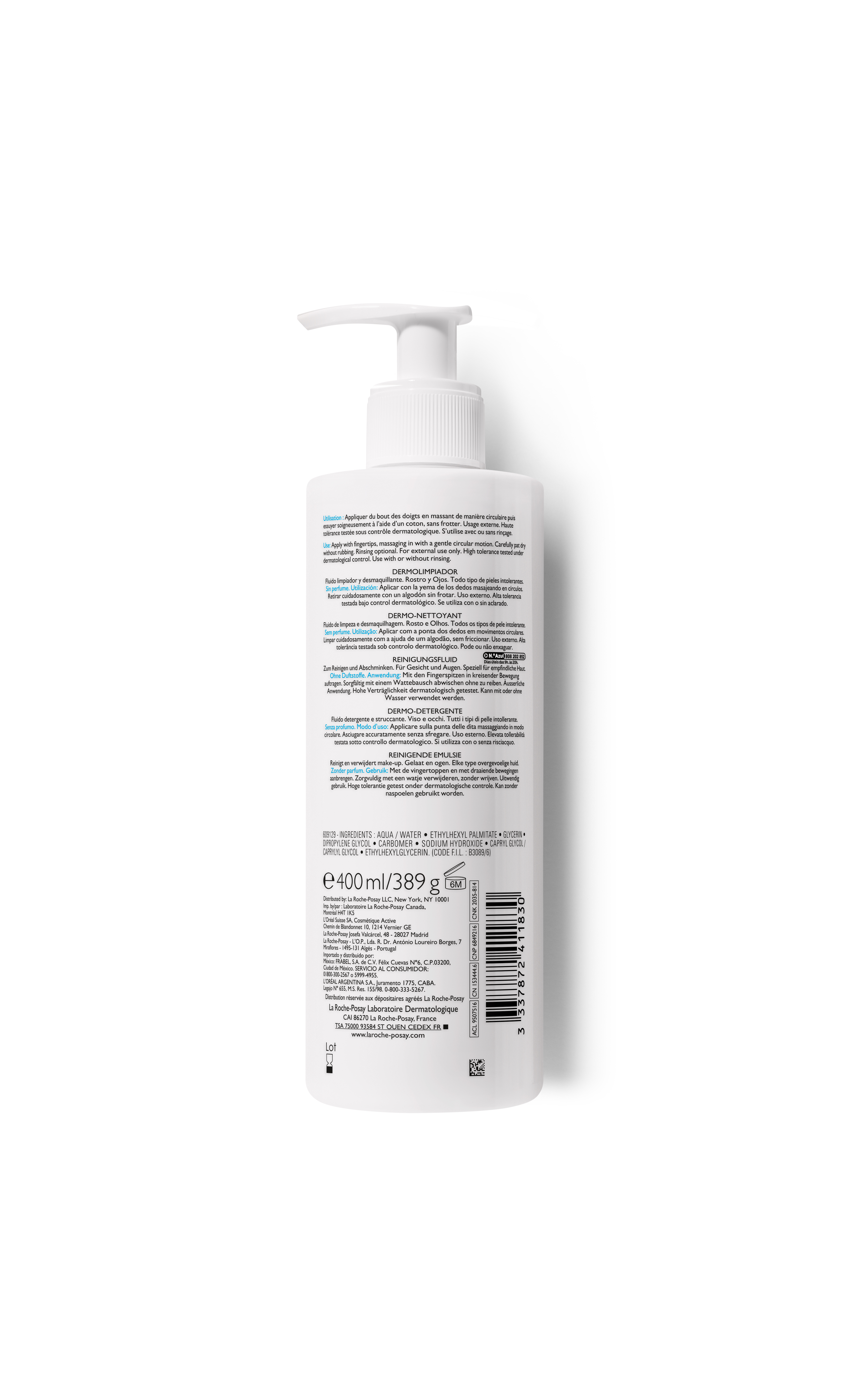 La Roche-Posay Toleriane Dermatologisches Reinigungsfluid 400 ml