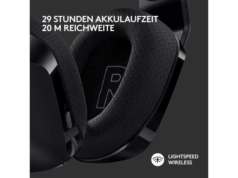Logitech Headset G733 Lightspeed Schwarz Wireless-Gaming-Headset mit DTS 7.1 Surround-Sound und RGB Beleuchtung