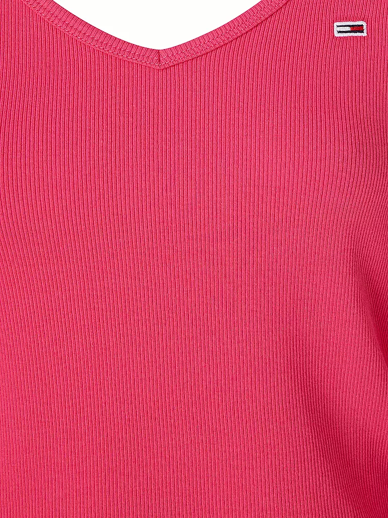 TOMMY JEANS Langarmshirt Cropped Fit pink