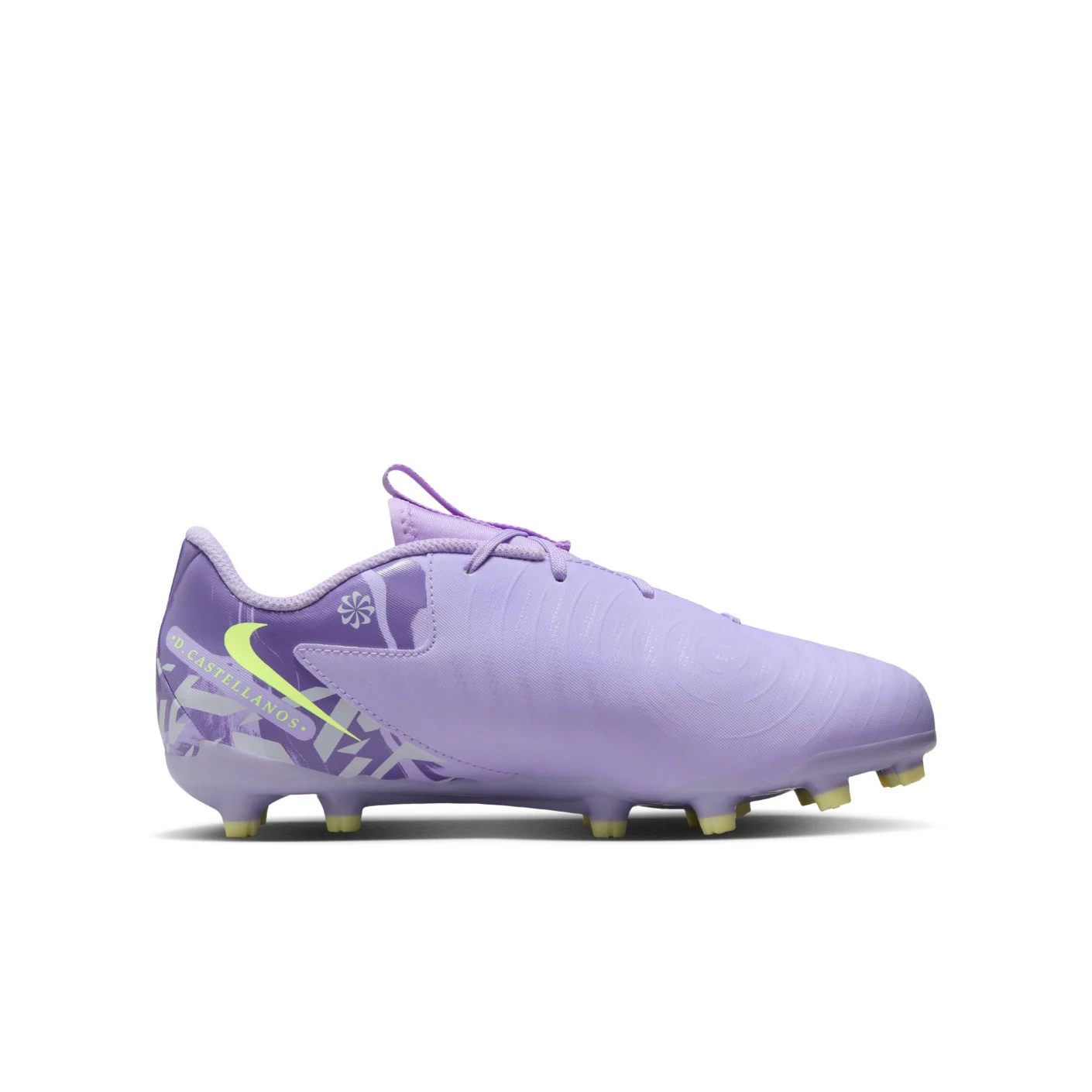 Nike Phantom GX II Academy Gras / Kunstgras Voetbalschoenen (MG) Kids Lichtpaars Lichtgeel