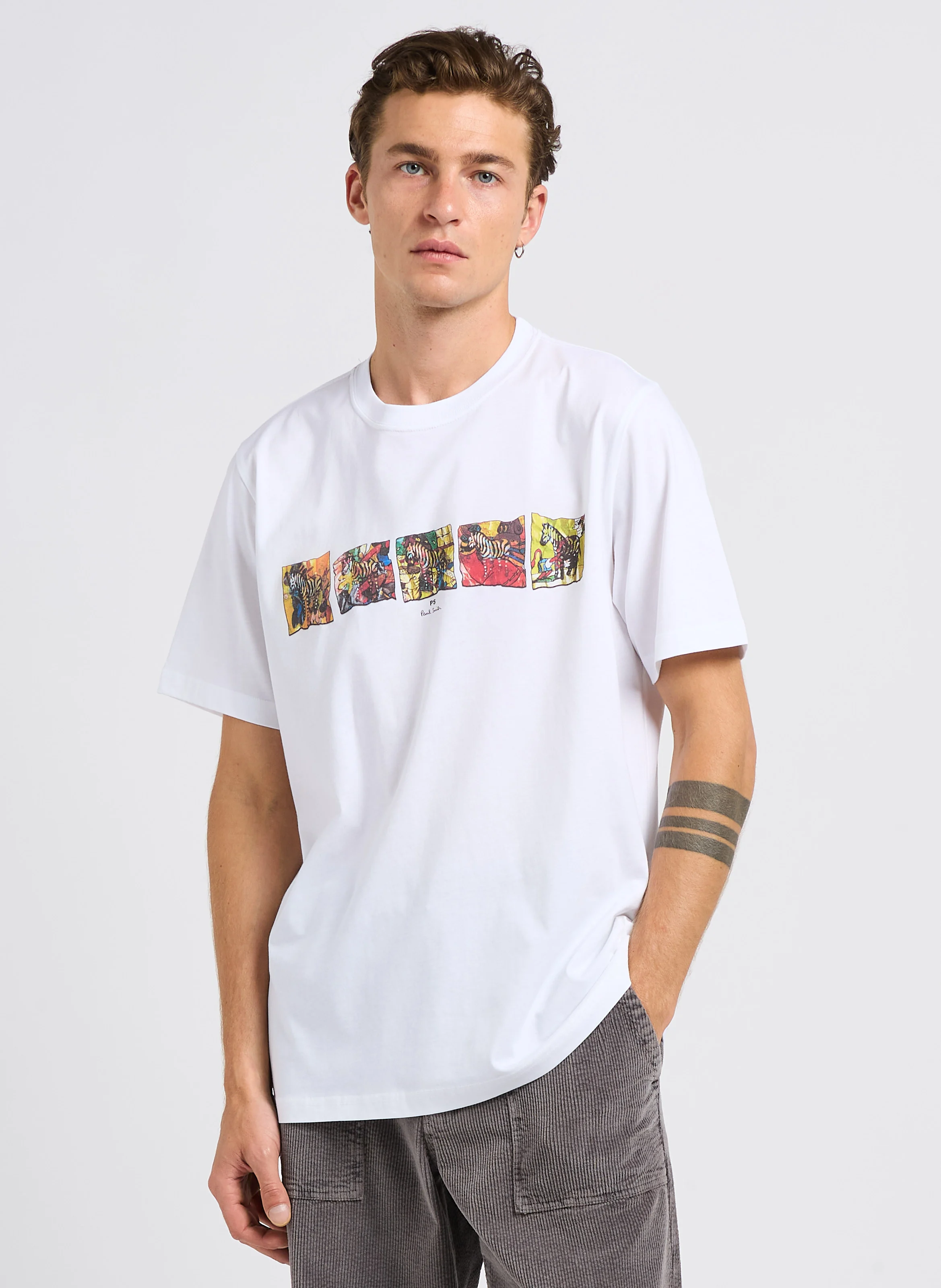 Tee-shirt droit en coton organique | Blanc
