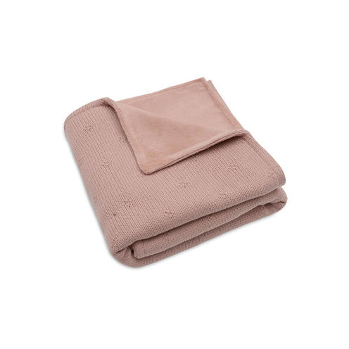 Couverture berceau velvet Cosy knit - Wild rose - JOLLEIN