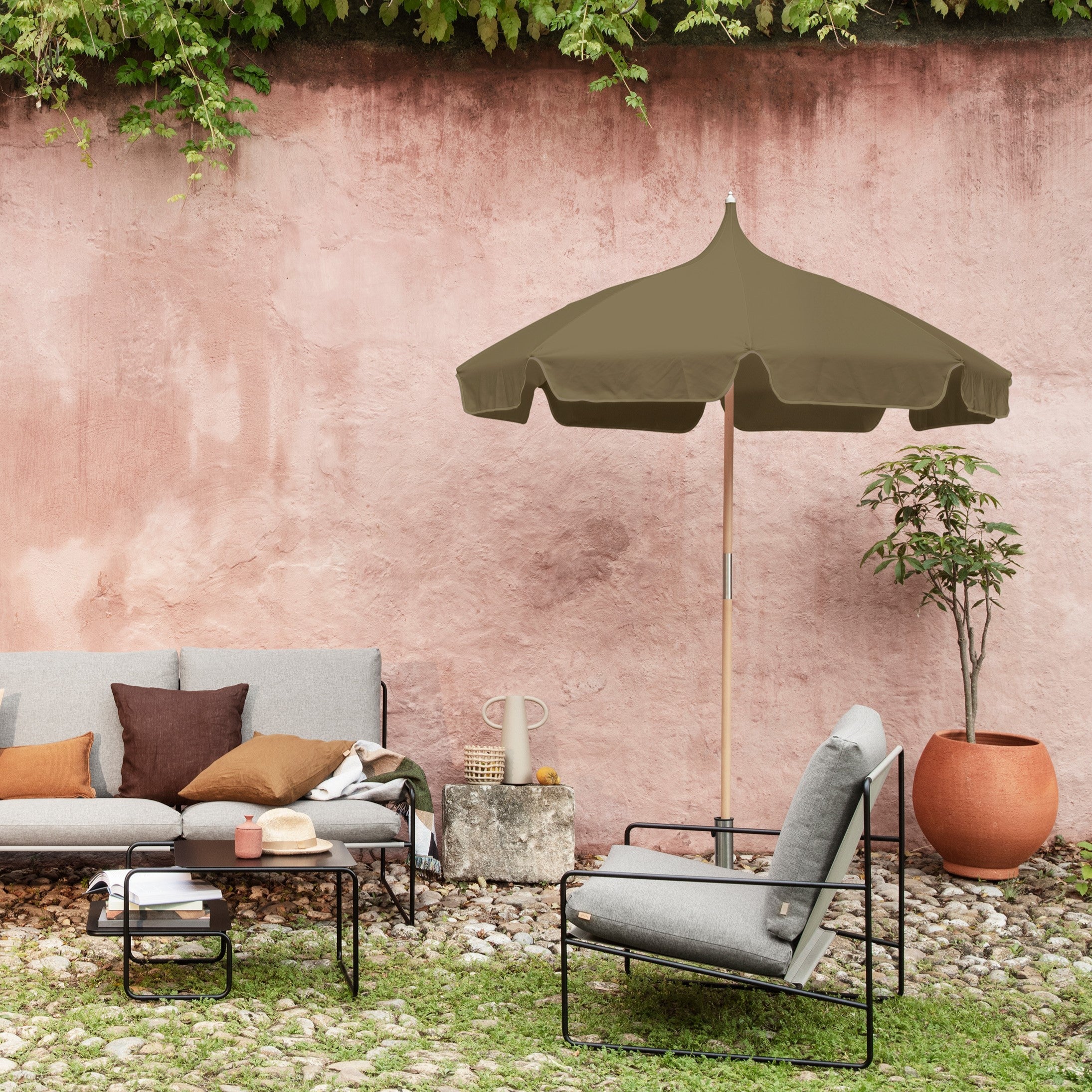 Ferm Living Lull Parasol - Military Olive