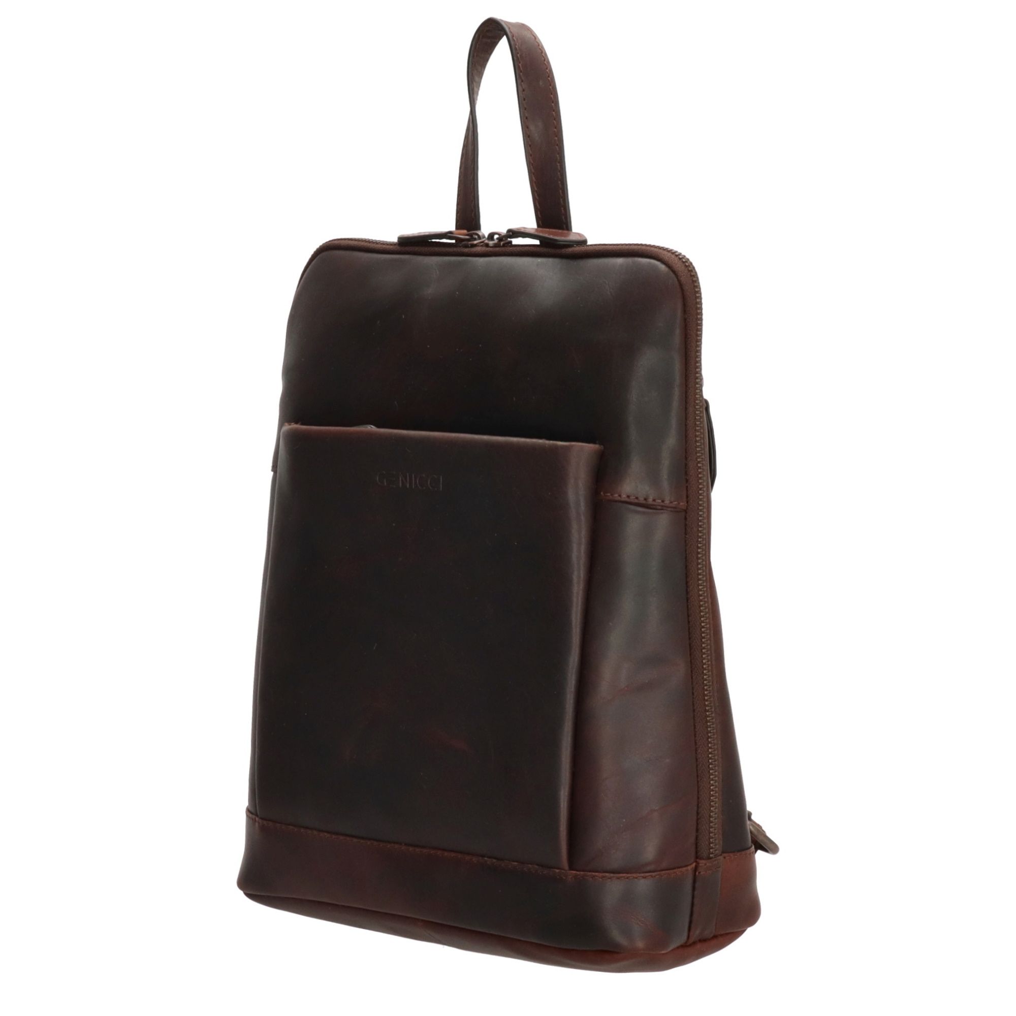 Genicci Noble Rugzak Reagan 13,3 inch Donkerbruin