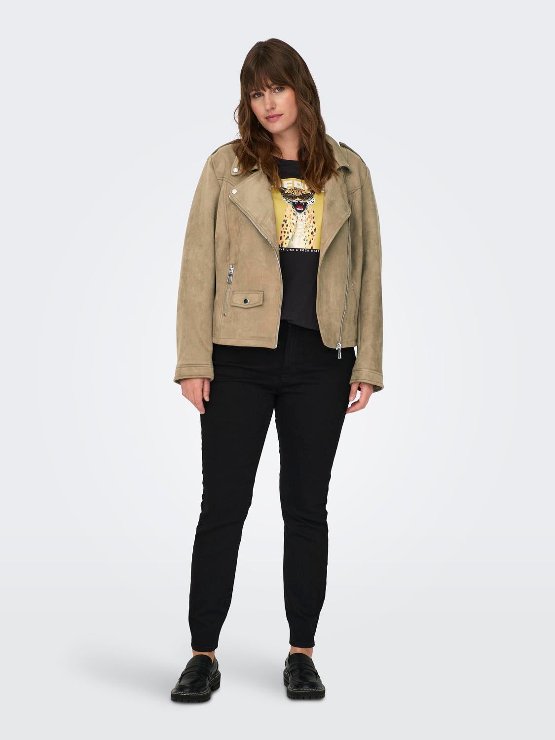 CARSCOOTIE Bikerjacke in Lederoptik Otter
