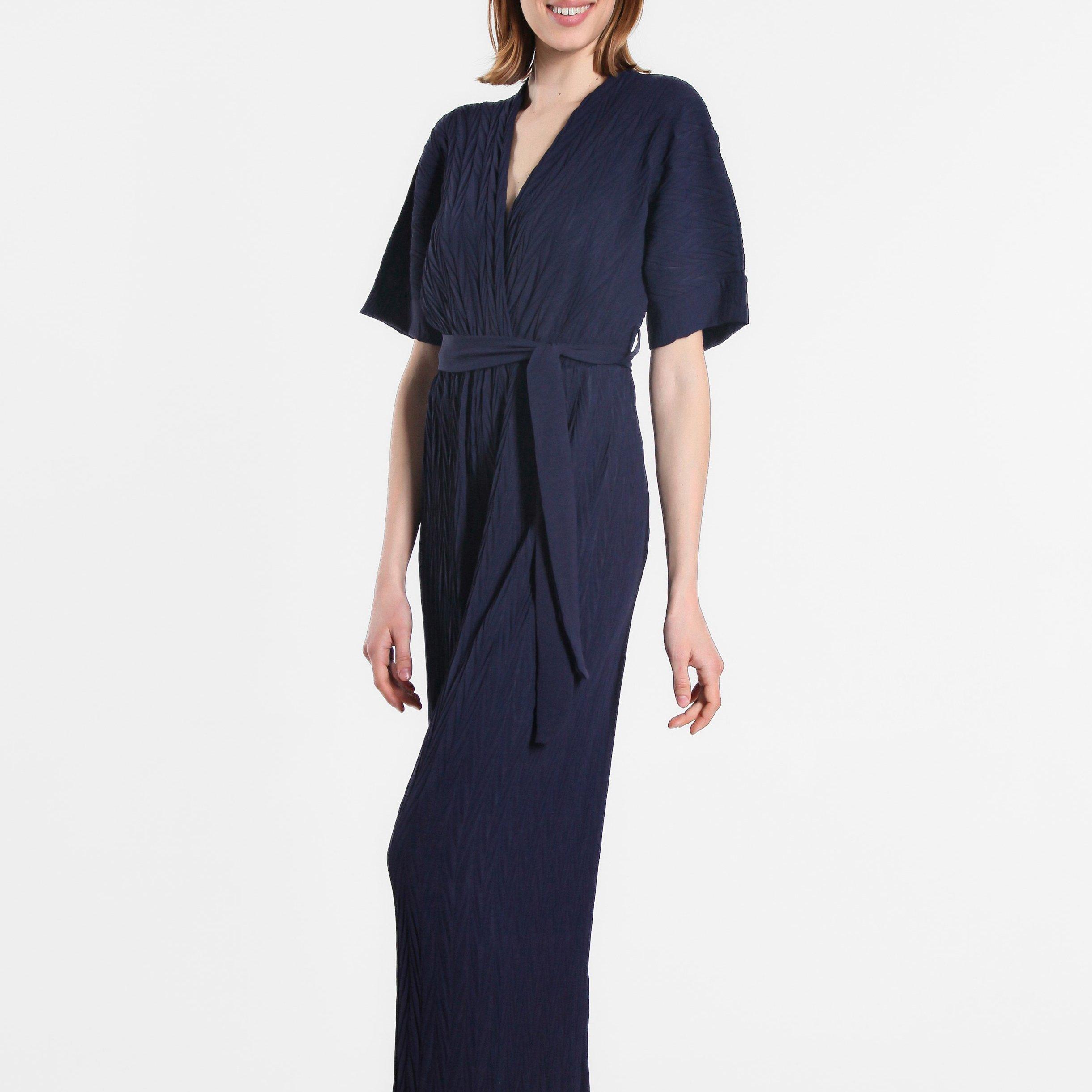 Be You Wide Wide Leg Plisse Jumpsuit
