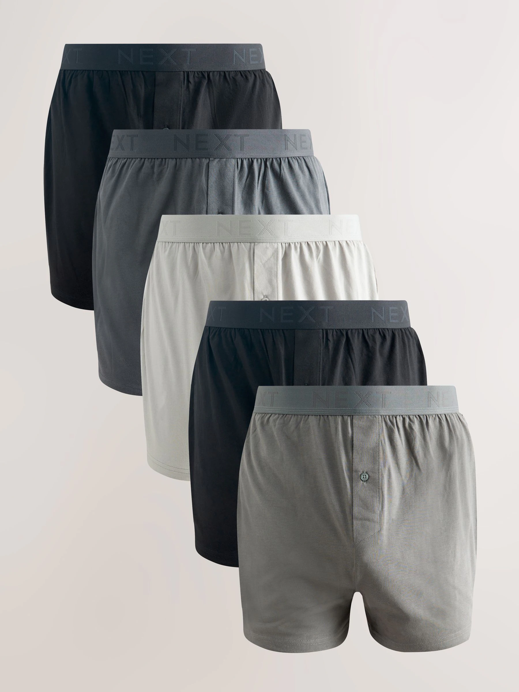Grijs - Loose Boxers 5 Pack