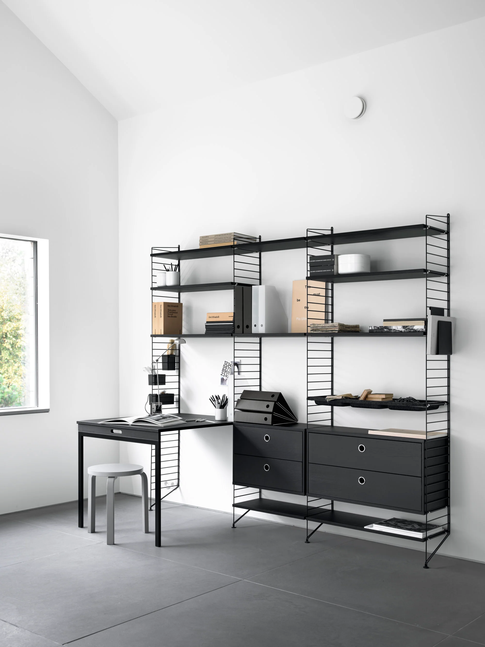 Inklapbare tafel String System, B 78 x D 30 cm