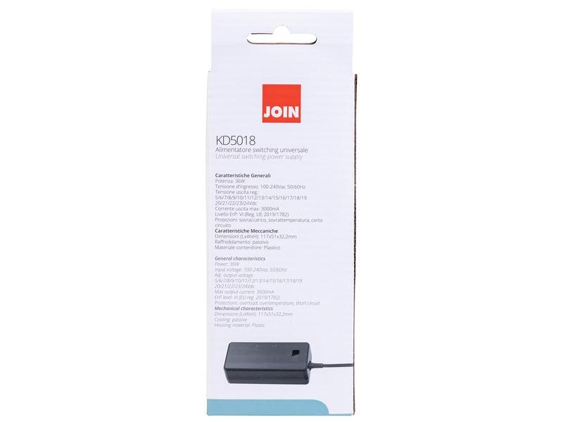 Alpha Elettronica Tischnetzgerät 36 W, 5 - 24 V DC, 3 A uni 36 W Universalnetzteil mit variabler Spannung