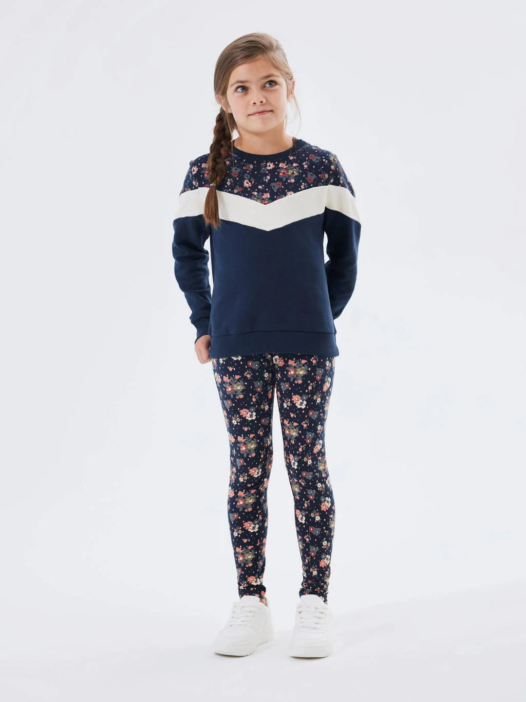 NAME IT legging NKFVIVIAN met all over print donkerblauw/meerkleurig