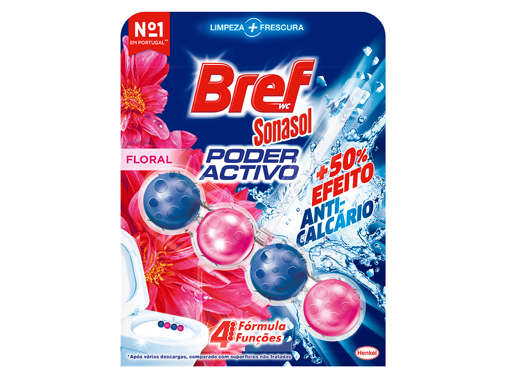 BLOCO BREF SONASOL SANITÁRIO PODER ACTIVO FLORAL 50G