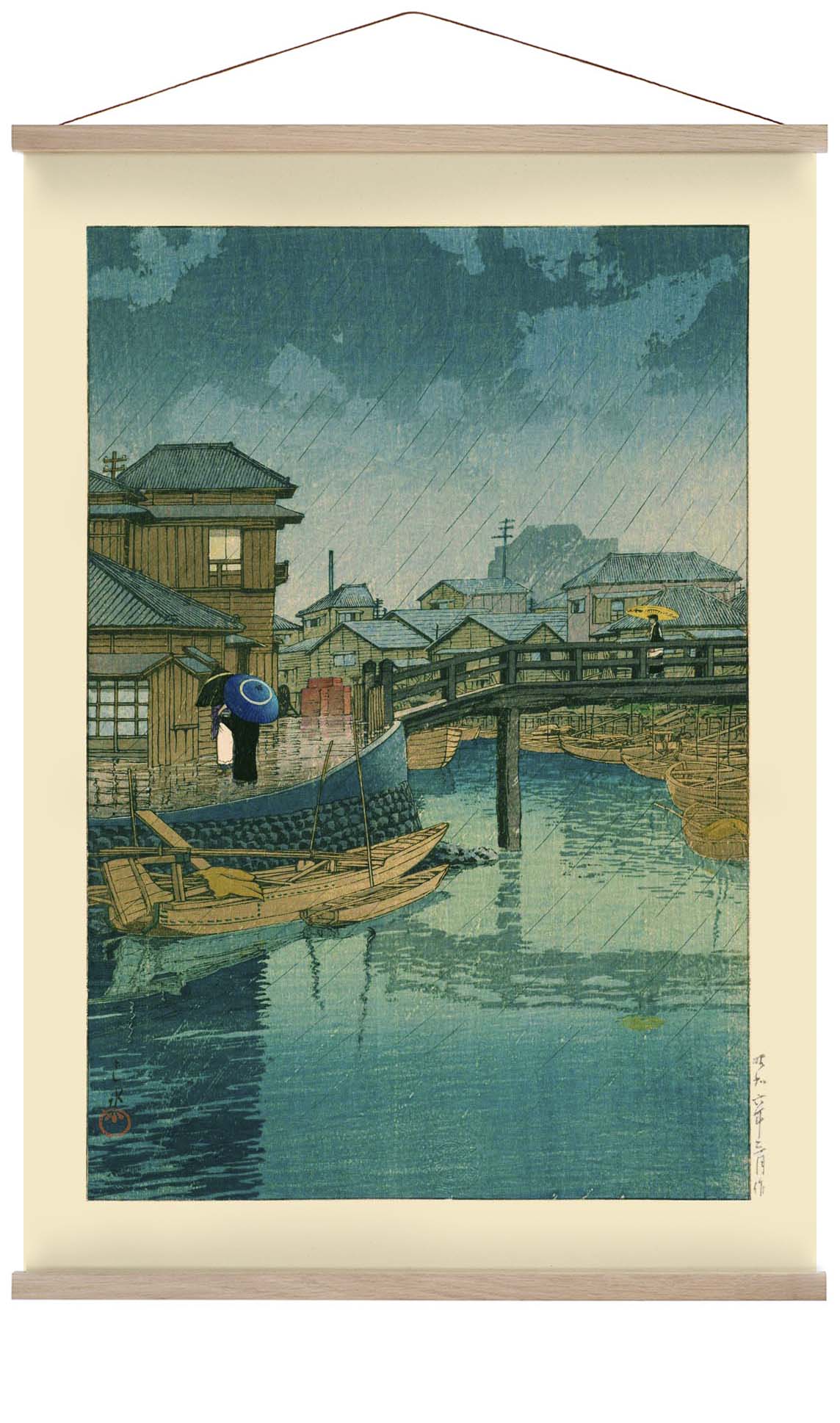 Shinagawa Kunstdruck von Hasui
