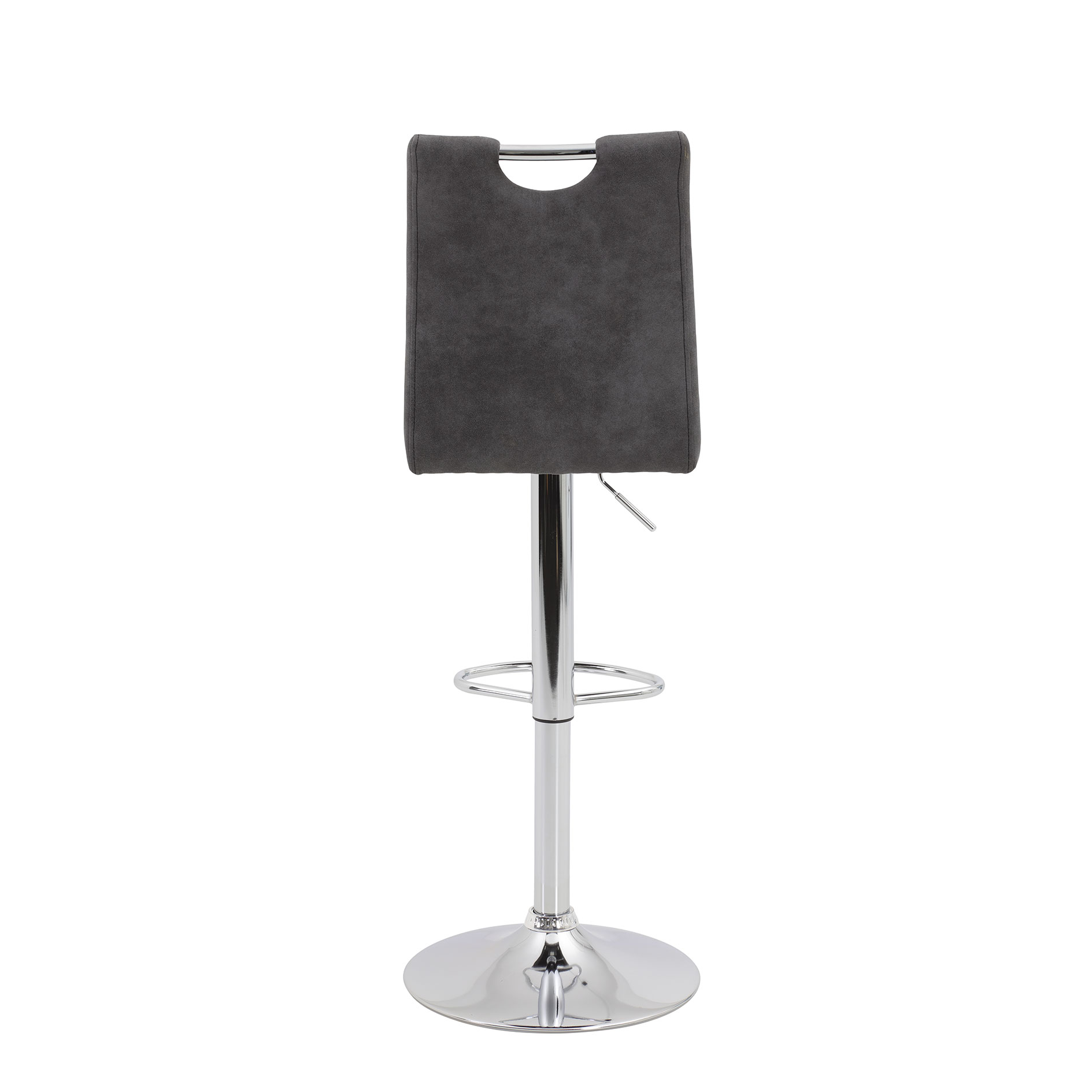 Barhocker - Vintage anthrazit - Microfaser - höhenverstellbar