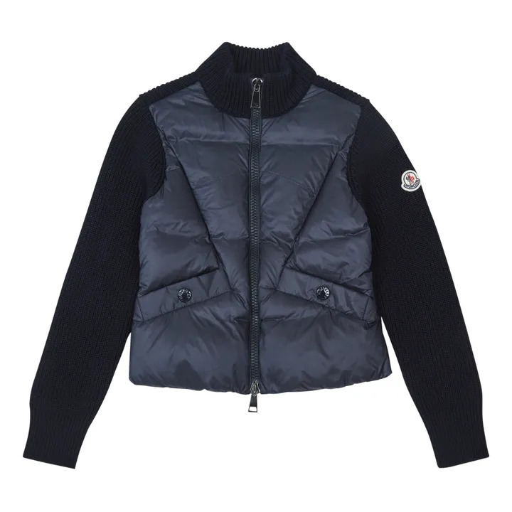 Moncler Veste Bi-matière Logo | Bleu marine