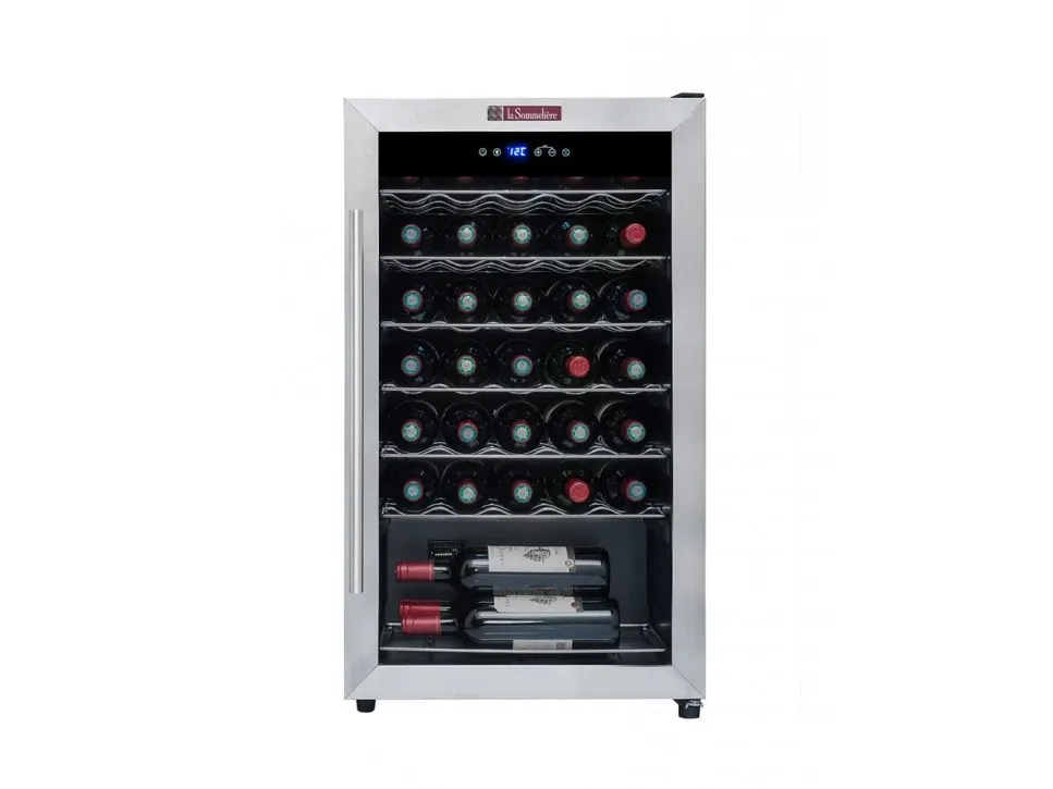 La Sommelière Service LS34A - Vinkøler - bredde: 48 cm - dybde: 43 cm - højde: 83.8 cm - Klasse G - rustfrit stål
