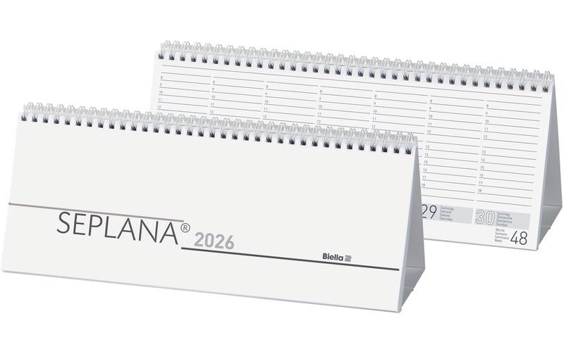 Pultkalender Seplana Steller Weiss, 29.8 x 11.7 cmPultagenda 2026