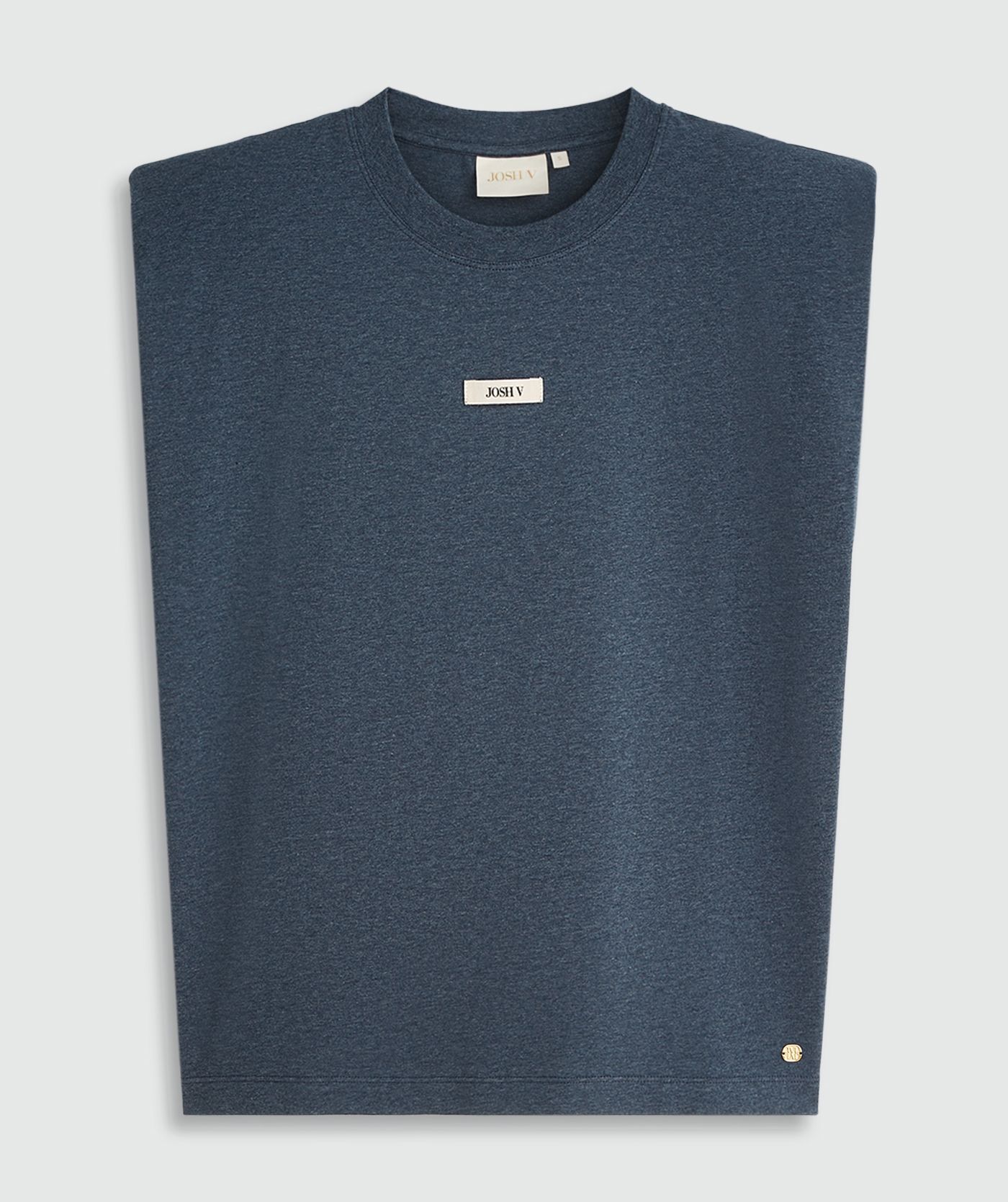 JV-SUE regular fit T-shirt met logo - dark blue melange