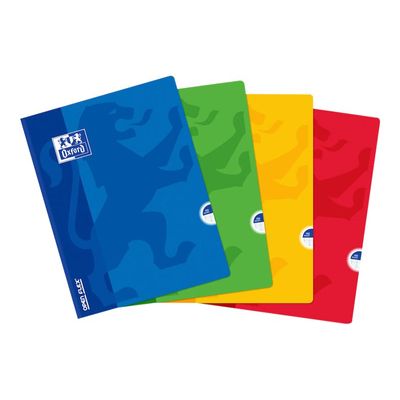 Oxford Openflex - Cahier polypro broché 24 x 32 cm - 192 pages - grands carreaux (Seyes) - disponible dans différentes couleurs