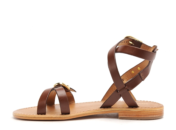 Les tropeziennes nu pieds plats femme hepana marron