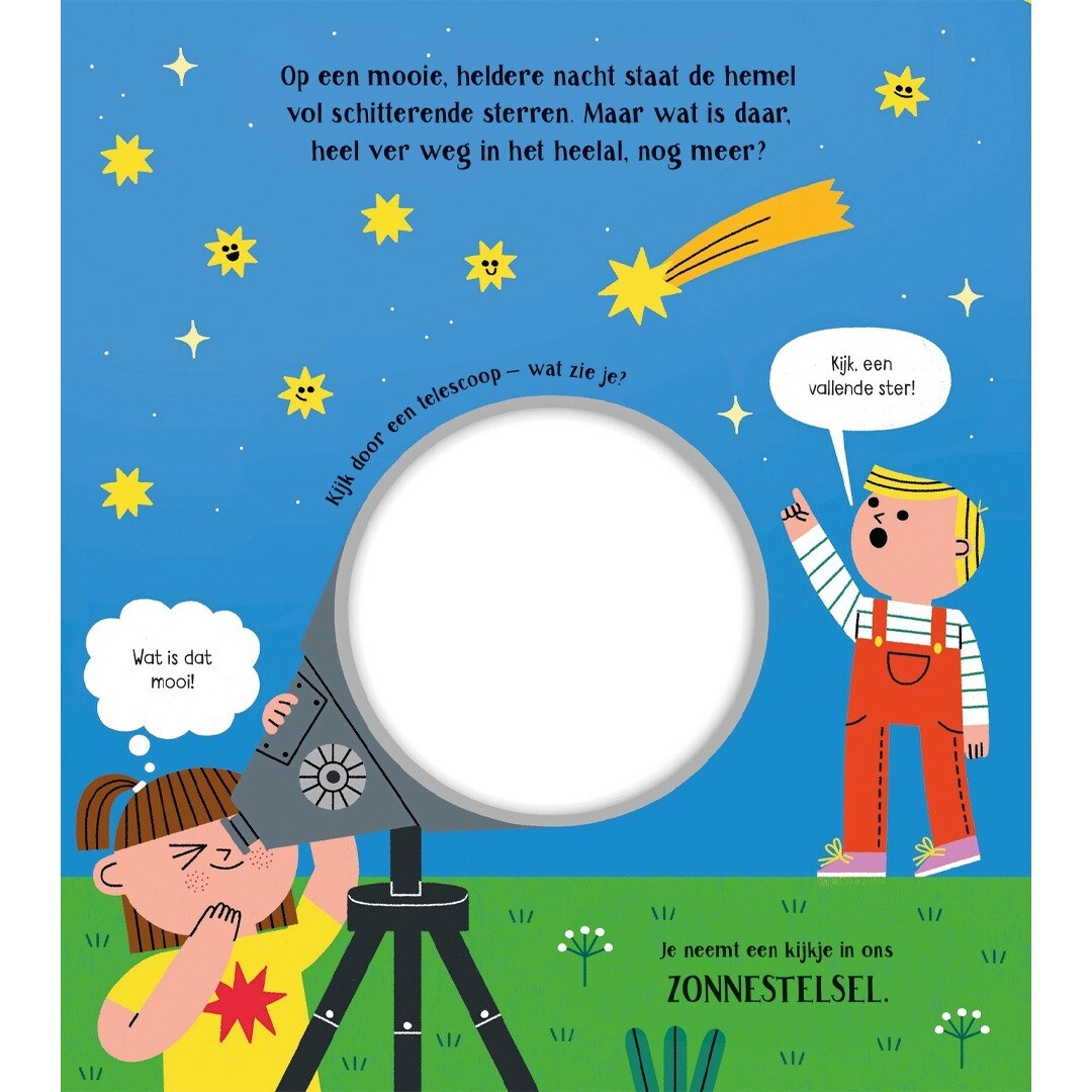 Uitgeverij usborne kartonboekje het zonnestelsel
