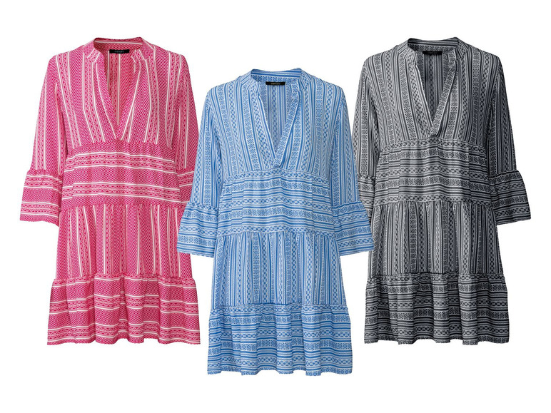 Tuniek voor dames, V-hals, polyester en elastaan