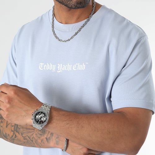 Tee Shirt Oversize Large Art Series Dripping Bleu Clair