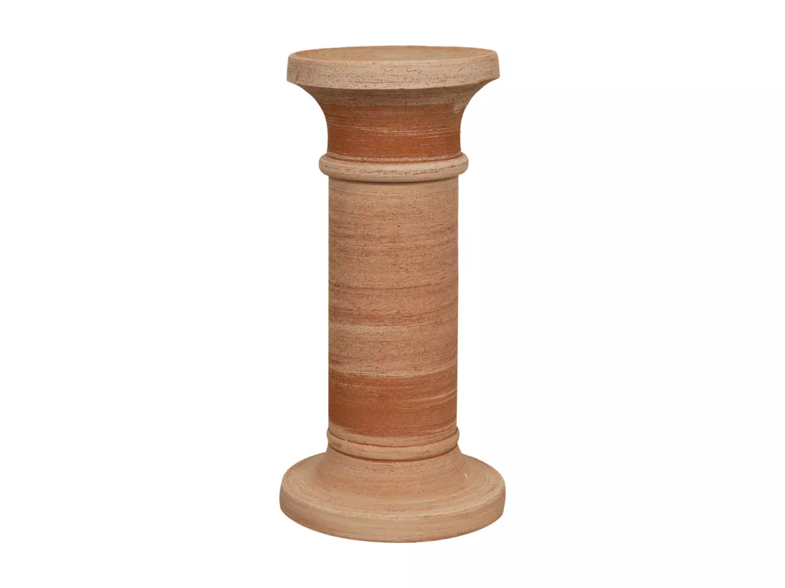 BISCOTTINI Vase - Finition terre cuite - Extérieur - Jardin - Présentoir - Décoratif - Porte-plante - Porte-fleurs - Salon - Salle à manger - Chambre - Cuisine - 25x25x51 cm