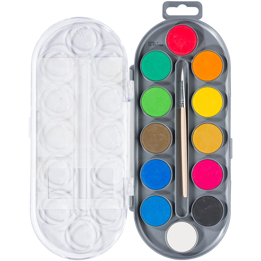 Bruynzeel waterverf met penseel - 12 kleuren