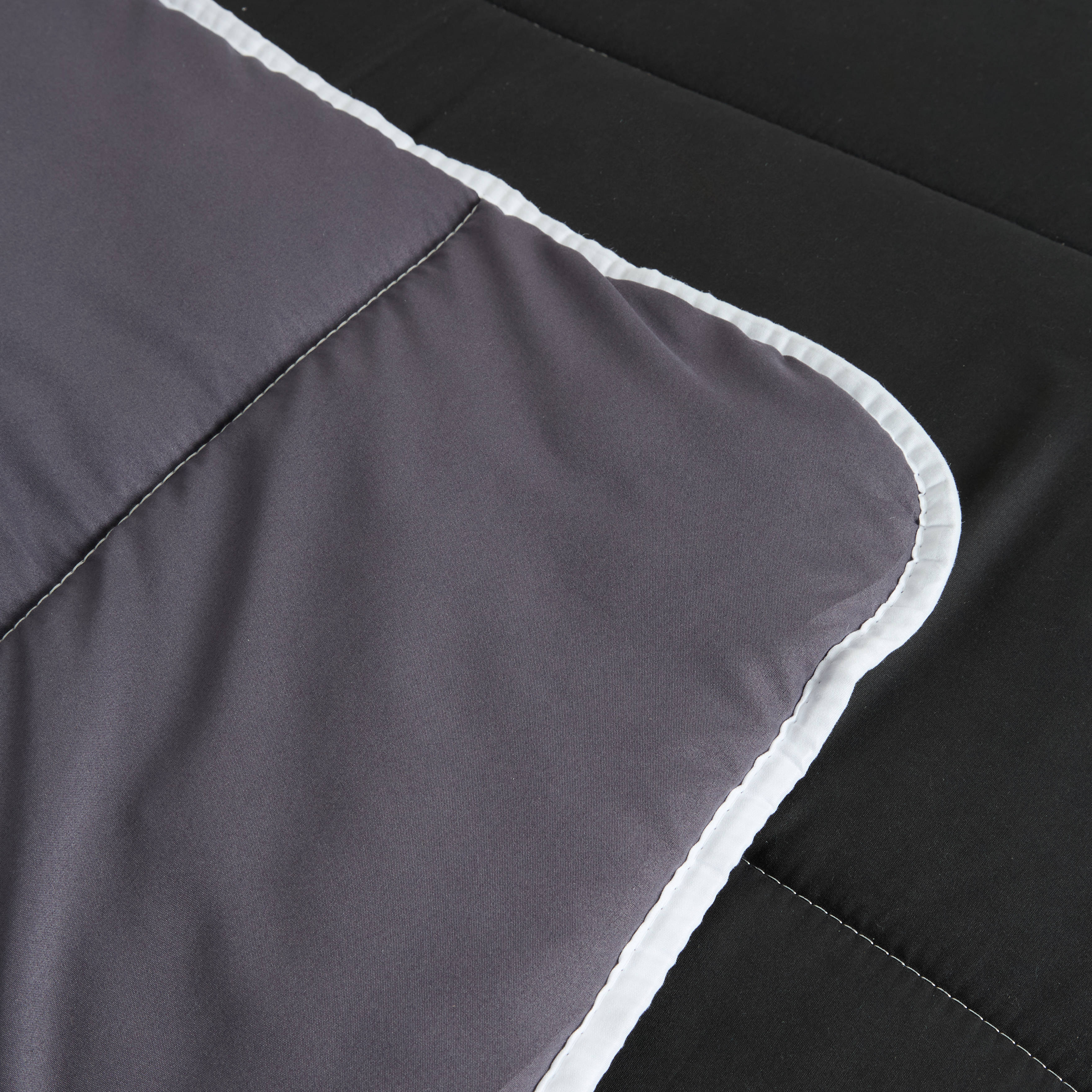 W all-in one lazy dekbed zwart/antraciet