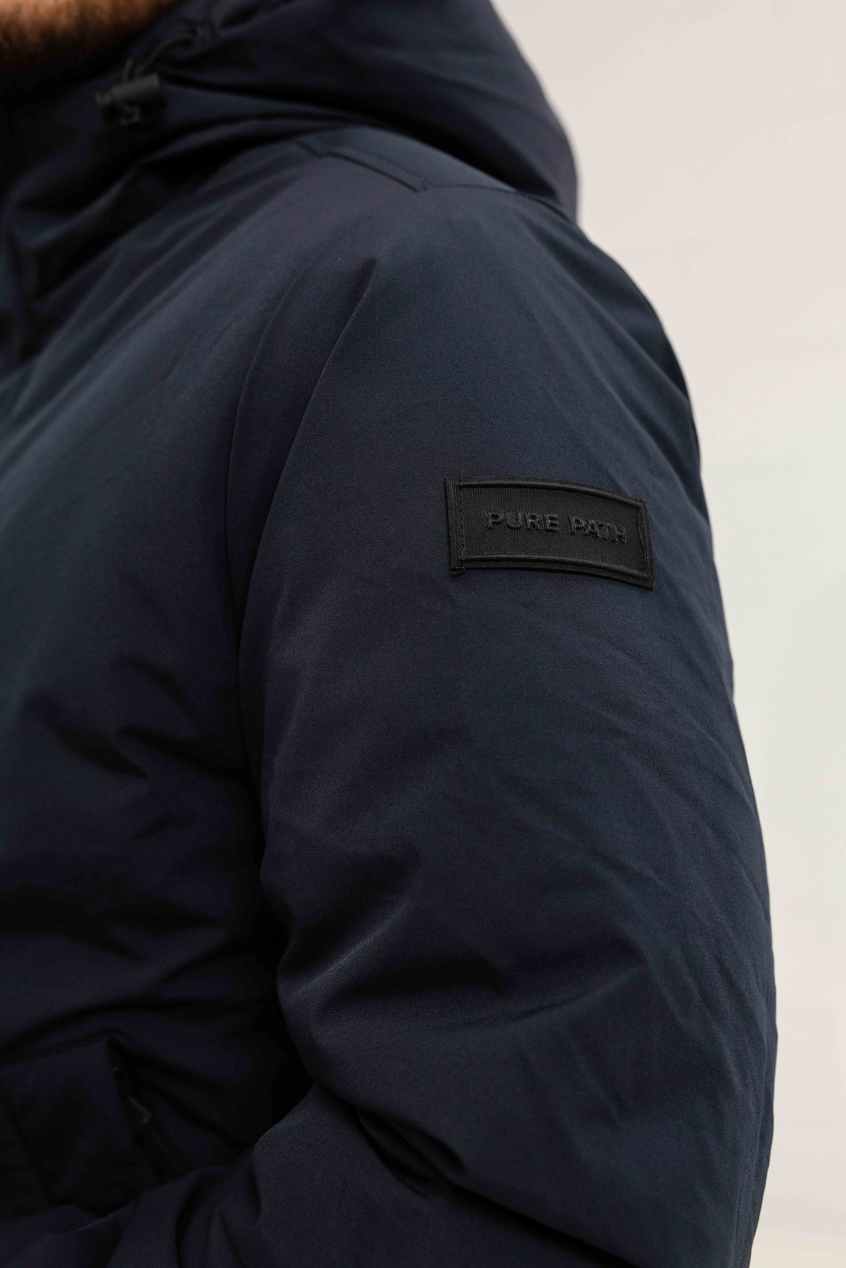 Pure Path Active Flex Short Parka Winterjas Heren Donkerblauw