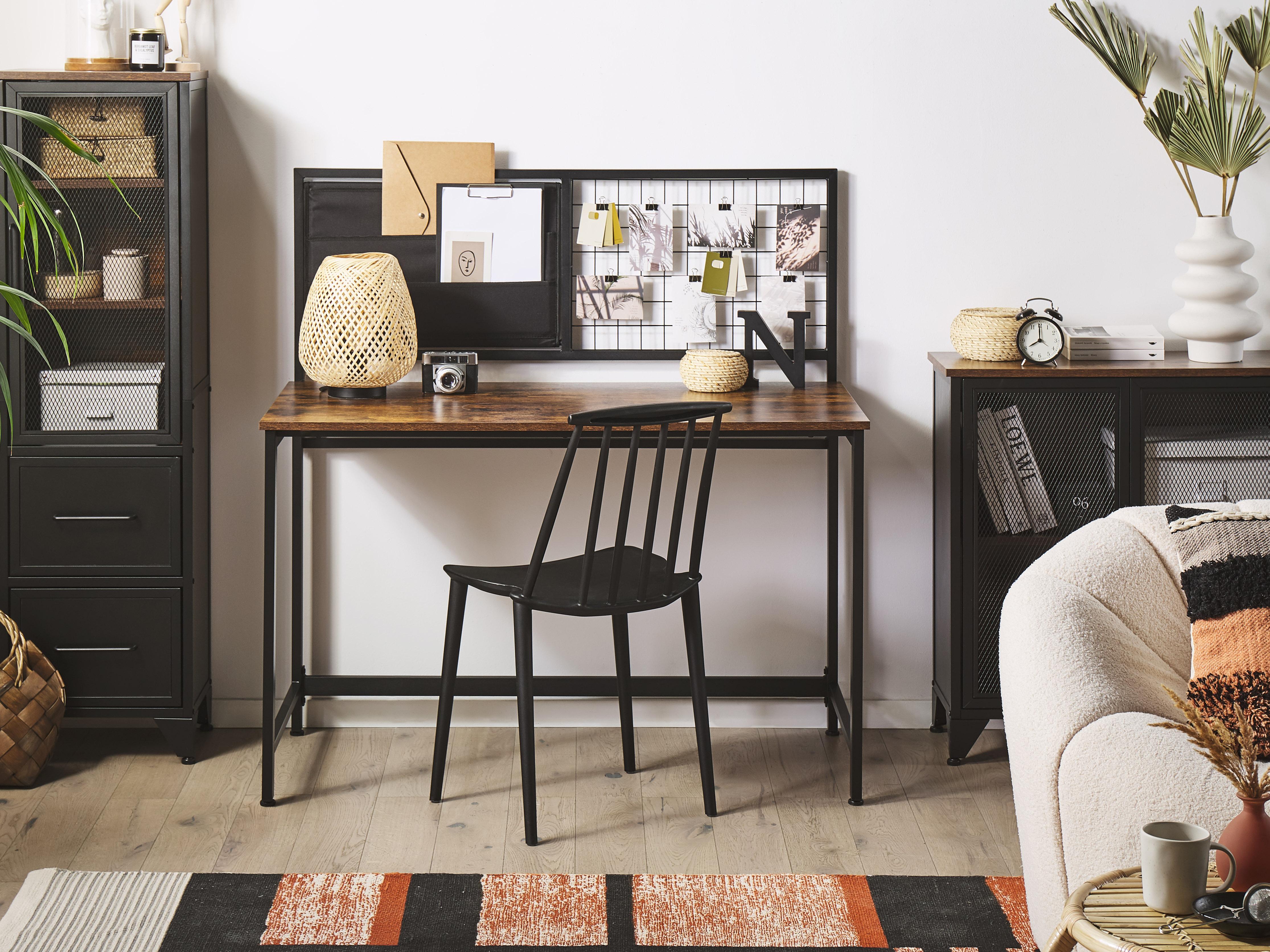 Bureau met memobord VINCE Zwart 118 cm 60 cm