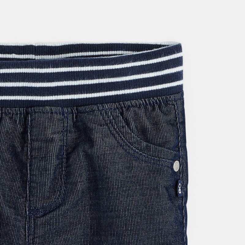 Pantalon velours milleraie taille élastiquée bleu bébé garçon Bleu