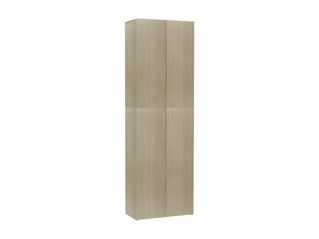 Armoire de bureau 2 portes chêne clair Ousti