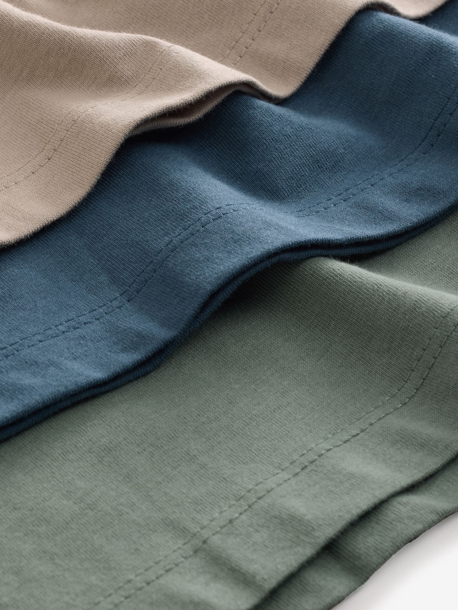 Blauw/Groen/Kiezelkleurig - Set van 3 jersey pyjamashorts