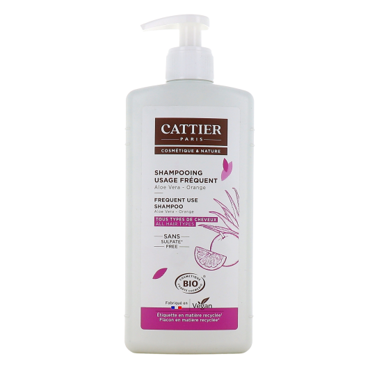 Shampooing à l'aloe vera et à l'orange Cattier - Cheveux secs