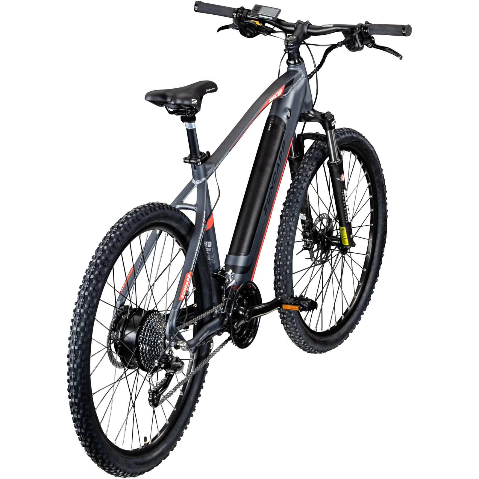 Zündapp Elektro Mountainbike Z808 - grau-rot - 48 cm