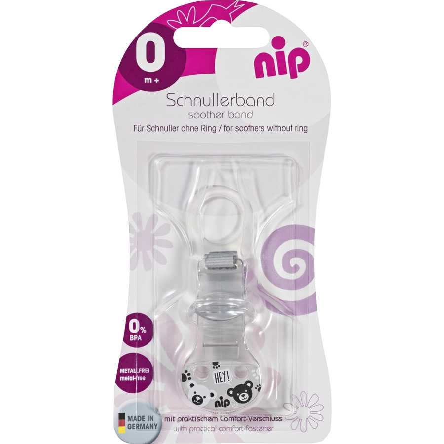 nip® Schnullerband mit Ring, Bär