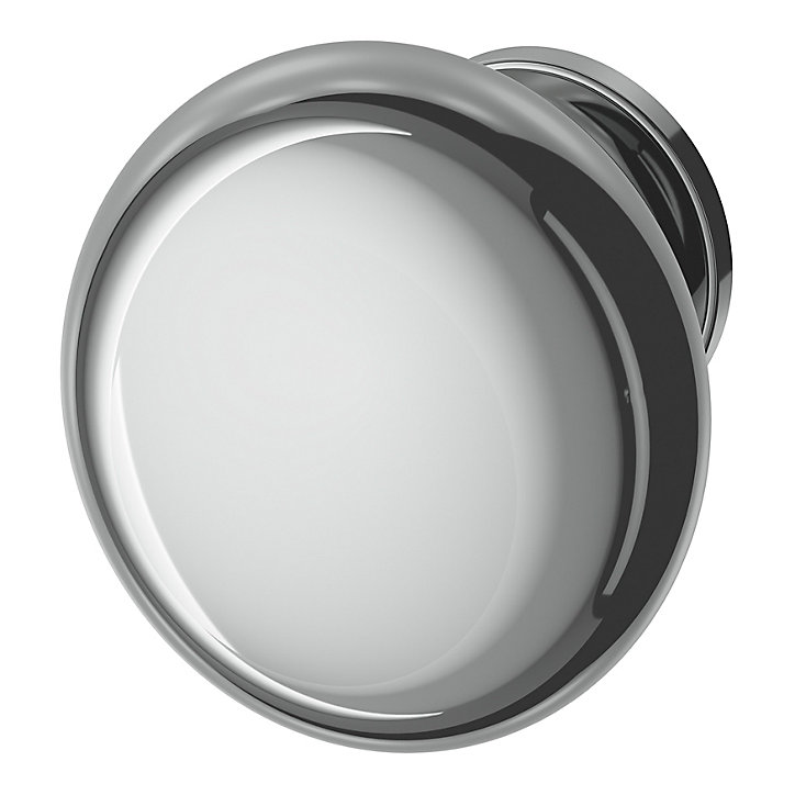 Bouton de meuble arrondi GoodHome Primel gris Ø3.2cm x l.3.2cm x h.3cm x p.3cm
