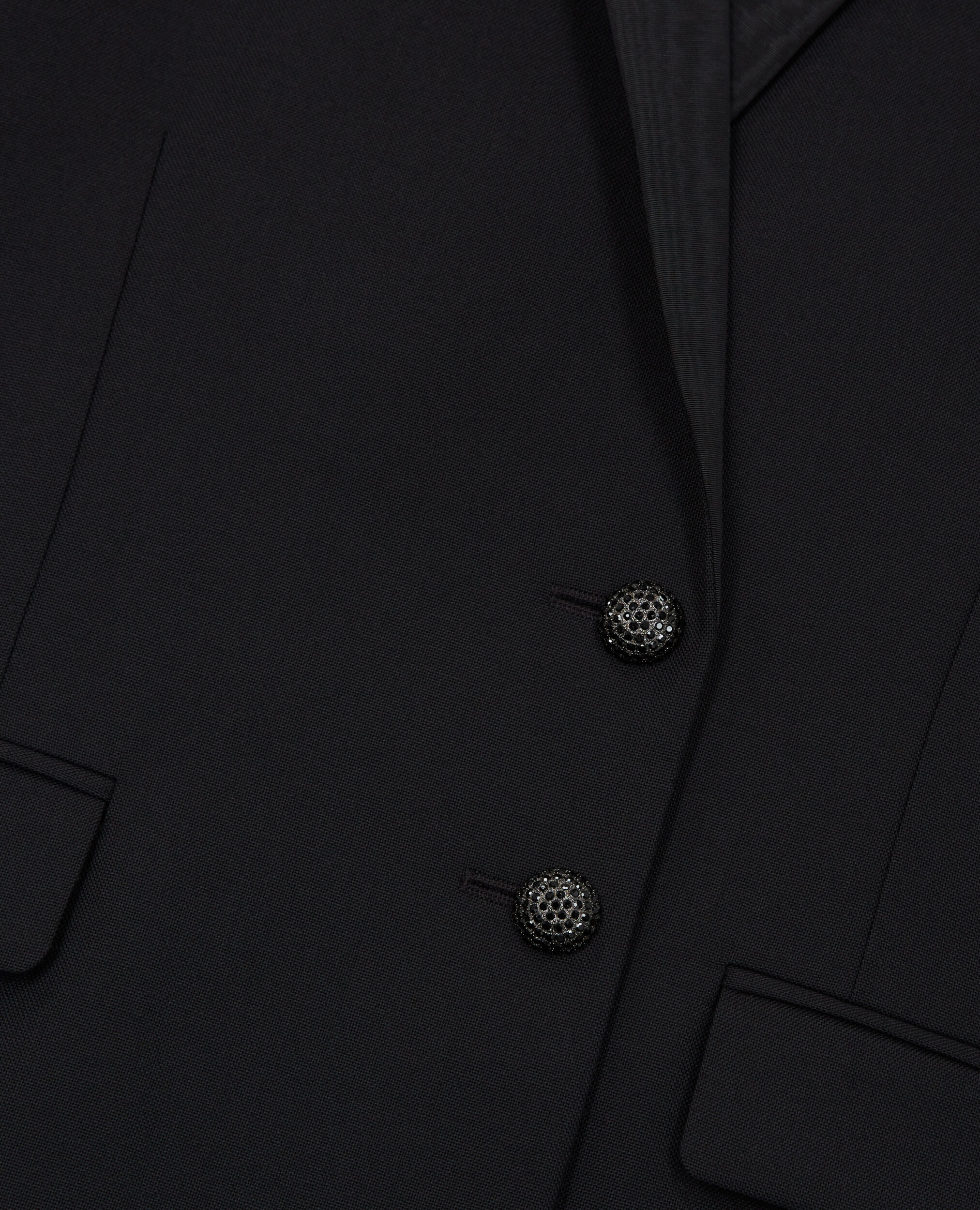 Veste de costume en laine noire