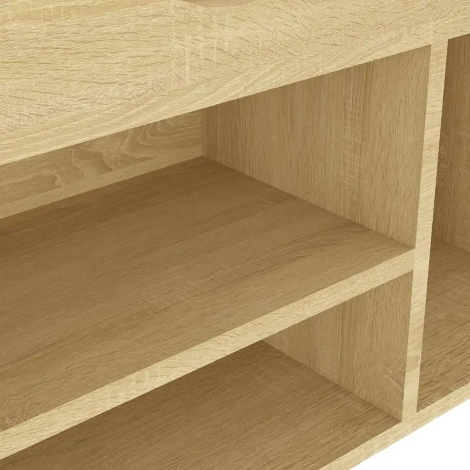 vidaXL - Schoenenbank - Bruin - Bewerkt hout