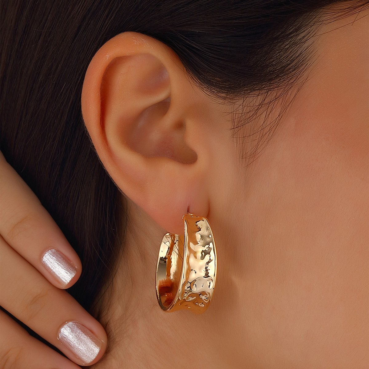 Boucles d'oreilles - Laiton plaqué or