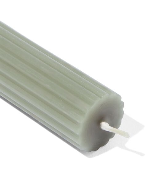 bougie longue Ø 2x24 striée vert clair