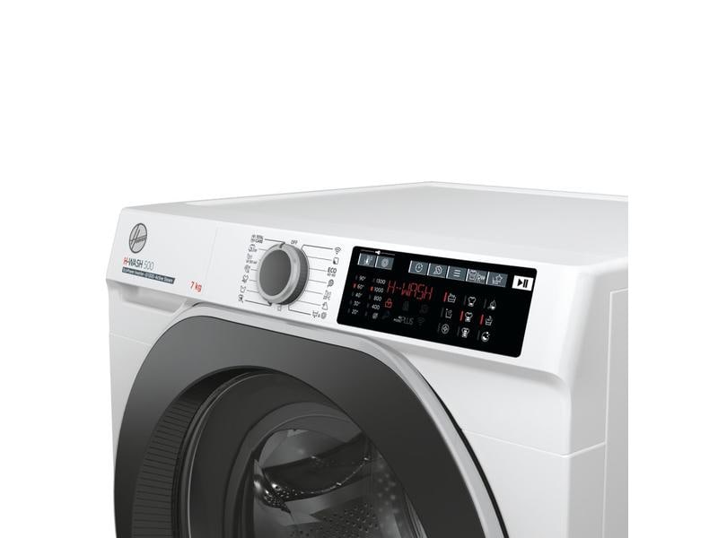 Hoover Waschmaschine HW4 37AMBS/1-S Links Frontloader mit 7 kg Ladekapazität