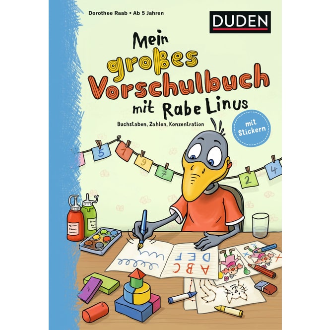 DUDEN - Mein großes Vorschulbuch mit Rabe Linus - Buchstaben, Zahlen, Konzentration